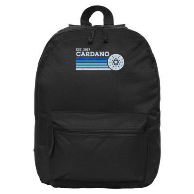 Cardano Ada Cryptocurrency Crypto Currency Blockchain Retro 16 in Basic Backpack