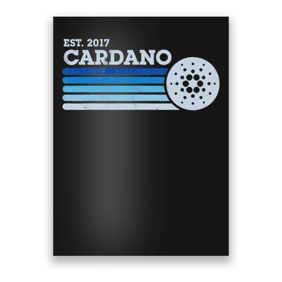 Cardano Ada Cryptocurrency Crypto Currency Blockchain Retro Poster