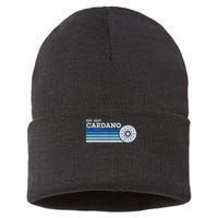 Cardano Ada Cryptocurrency Crypto Currency Blockchain Retro Sustainable Knit Beanie
