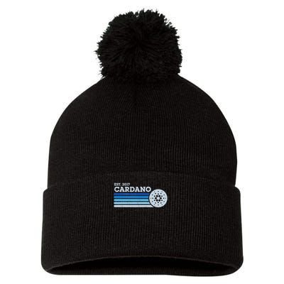 Cardano Ada Cryptocurrency Crypto Currency Blockchain Retro Pom Pom 12in Knit Beanie