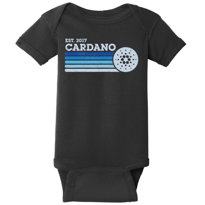 Cardano Ada Cryptocurrency Crypto Currency Blockchain Retro Baby Bodysuit