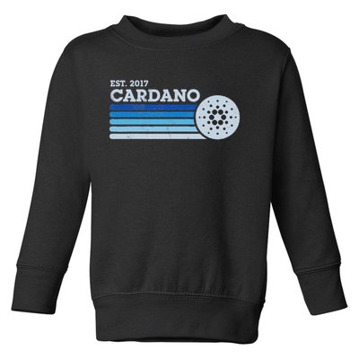 Cardano Ada Cryptocurrency Crypto Currency Blockchain Retro Toddler Sweatshirt