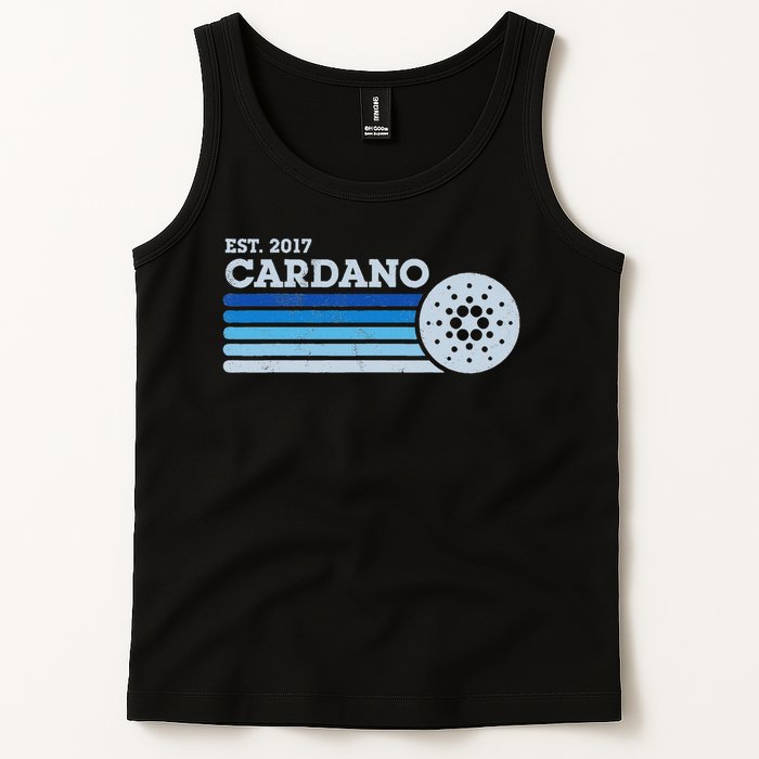 Cardano Ada Cryptocurrency Crypto Currency Blockchain Retro Tank Top