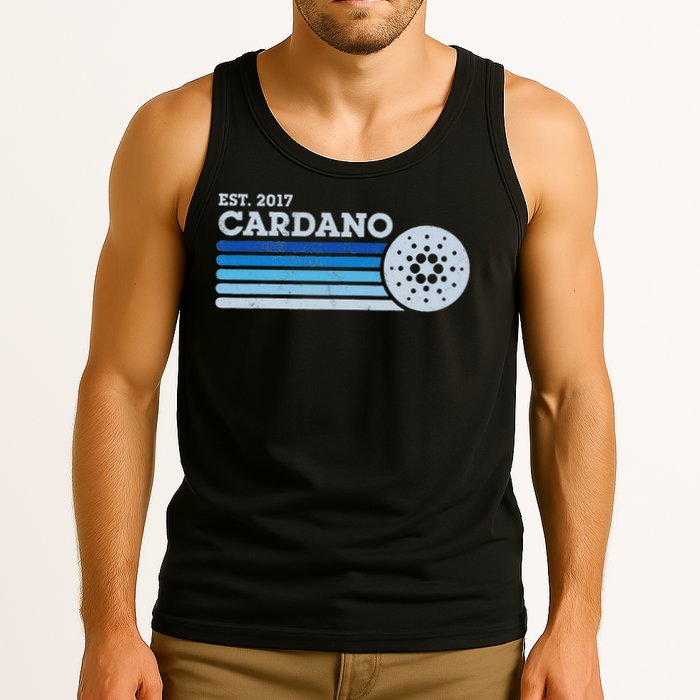 Cardano Ada Cryptocurrency Crypto Currency Blockchain Retro Tank Top