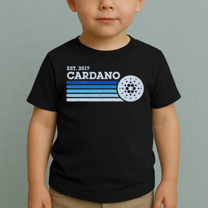 Cardano Ada Cryptocurrency Crypto Currency Blockchain Retro Toddler T-Shirt
