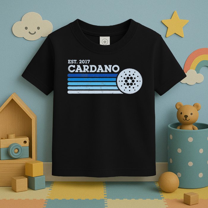 Cardano Ada Cryptocurrency Crypto Currency Blockchain Retro Toddler T-Shirt