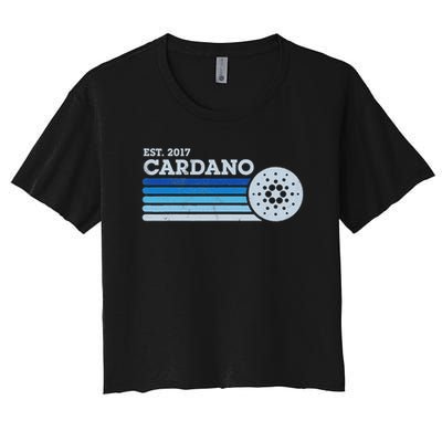 Cardano Ada Cryptocurrency Crypto Currency Blockchain Retro Crop Top