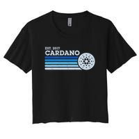 Cardano Ada Cryptocurrency Crypto Currency Blockchain Retro Crop Top