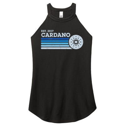 Cardano Ada Cryptocurrency Crypto Currency Blockchain Retro Women's Perfect Tri Rocker Tank