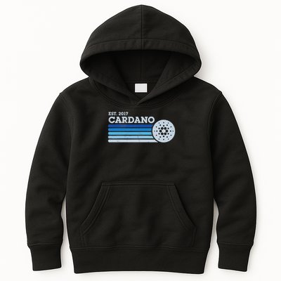 Cardano Ada Cryptocurrency Crypto Currency Blockchain Retro Kids Hoodie