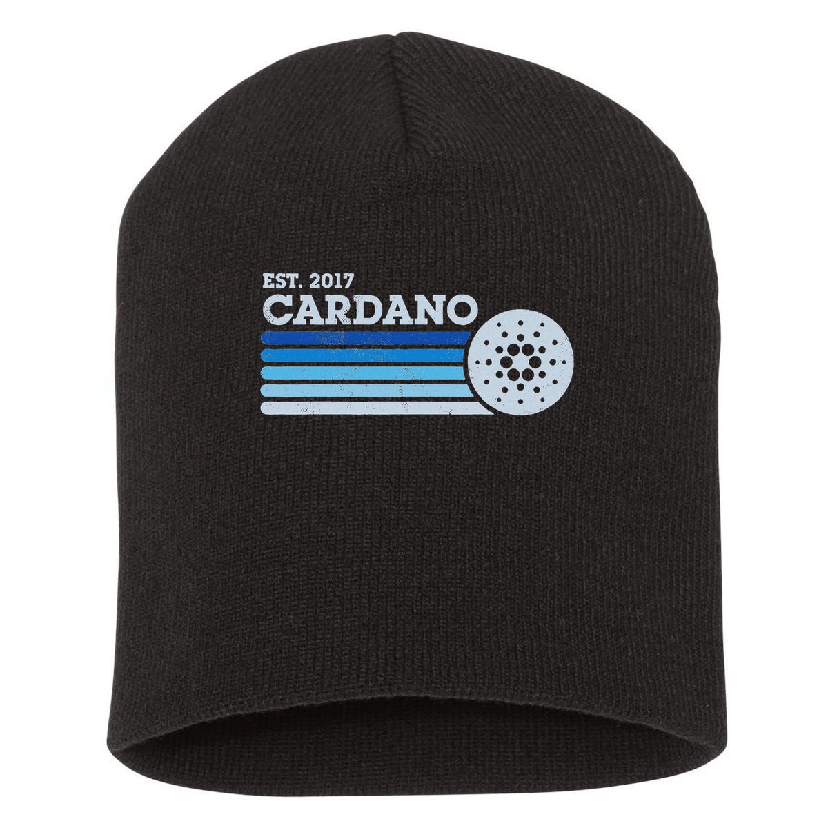 Cardano Ada Cryptocurrency Crypto Currency Blockchain Retro Short Acrylic Beanie