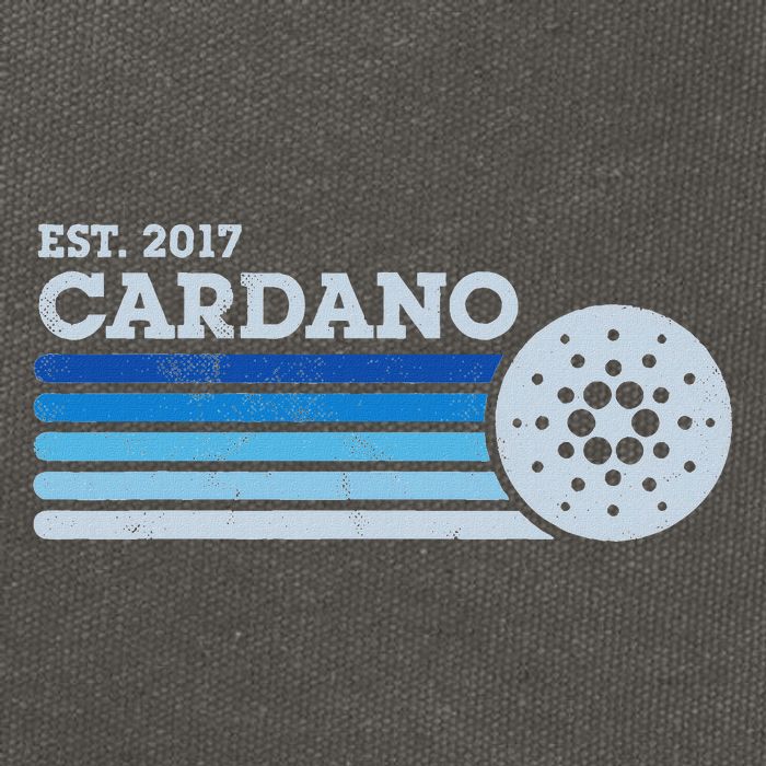Cardano Ada Cryptocurrency Crypto Currency Blockchain Retro Cotton Canvas Backpack
