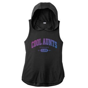 Cool Aunts Club Gift Ladies PosiCharge Tri-Blend Wicking Draft Hoodie Tank