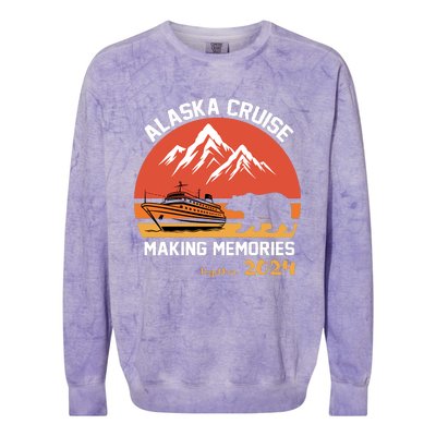 Cute Alaska Cruise Family Vacation Gift Colorblast Crewneck Sweatshirt