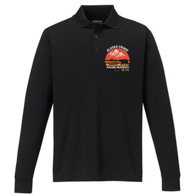 Cute Alaska Cruise Family Vacation Gift Performance Long Sleeve Polo