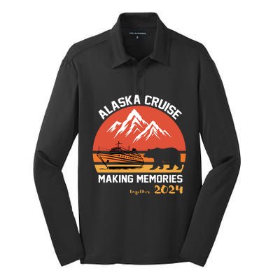 Cute Alaska Cruise Family Vacation Gift Silk Touch Performance Long Sleeve Polo