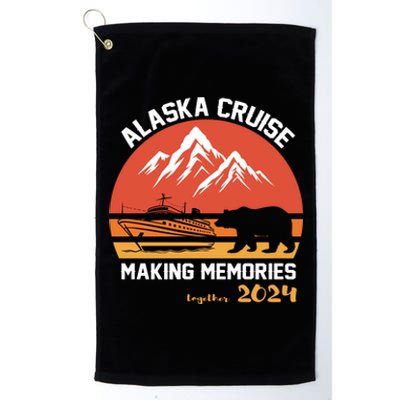 Cute Alaska Cruise Family Vacation Gift Platinum Collection Golf Towel