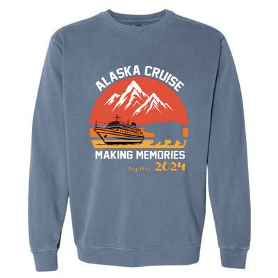 Cute Alaska Cruise Family Vacation Gift Garment-Dyed Sweatshirt