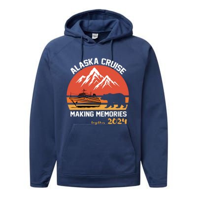 Cute Alaska Cruise Family Vacation Gift Performance Fleece Hoodie