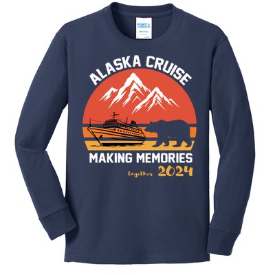 Cute Alaska Cruise Family Vacation Gift Kids Long Sleeve Shirt