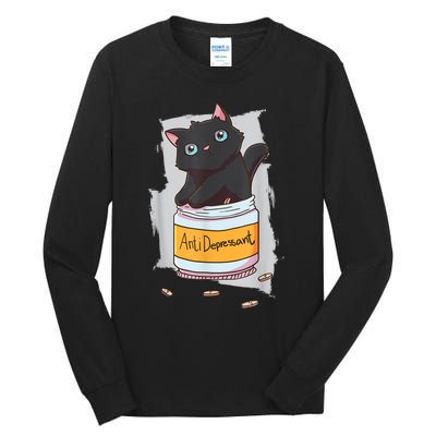 Cat Antidepressant Tall Long Sleeve T-Shirt