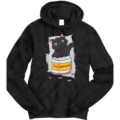 Cat Antidepressant Tie Dye Hoodie