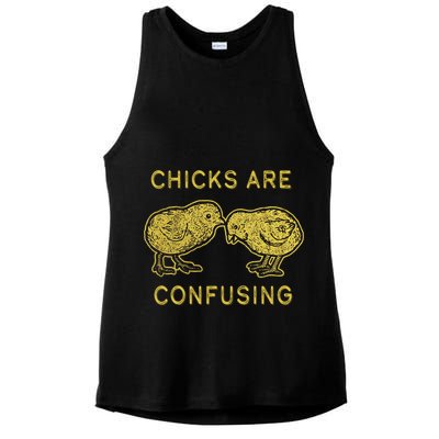 CHICKS ARE CONFUSING Ladies PosiCharge Tri-Blend Wicking Tank