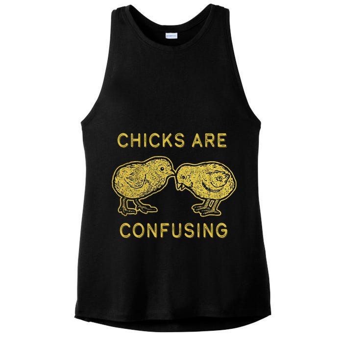 CHICKS ARE CONFUSING Ladies PosiCharge Tri-Blend Wicking Tank