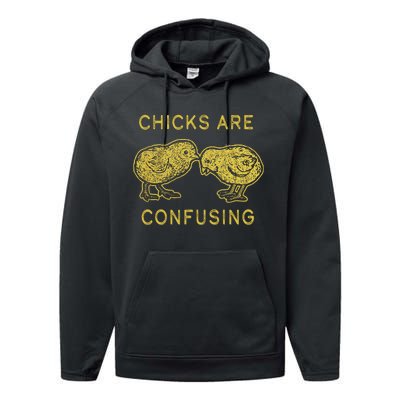 CHICKS ARE CONFUSING Performance Fleece Hoodie