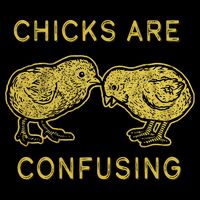 CHICKS ARE CONFUSING 7-Panel Snapback Hat