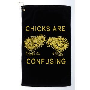 CHICKS ARE CONFUSING Platinum Collection Golf Towel