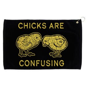 CHICKS ARE CONFUSING Grommeted Golf Towel