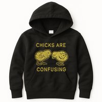 CHICKS ARE CONFUSING Kids Hoodie