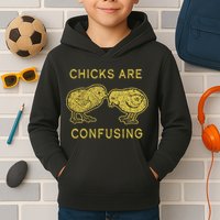 CHICKS ARE CONFUSING Kids Hoodie