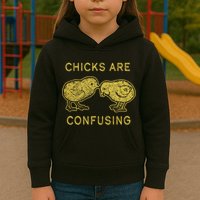 CHICKS ARE CONFUSING Kids Hoodie