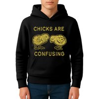 CHICKS ARE CONFUSING Kids Hoodie