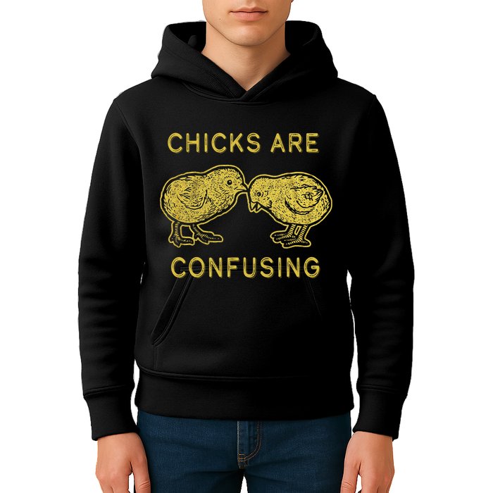 CHICKS ARE CONFUSING Kids Hoodie