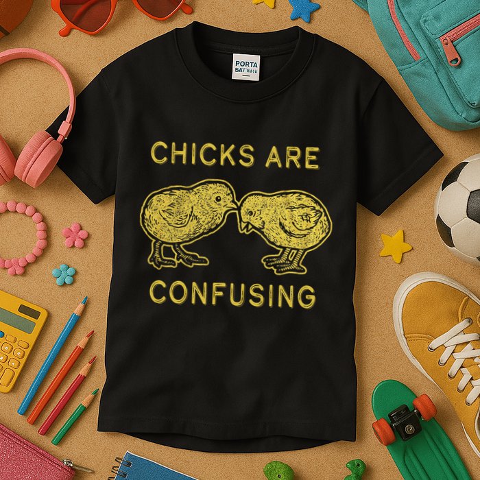 CHICKS ARE CONFUSING Kids T-Shirt