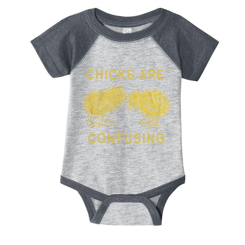 CHICKS ARE CONFUSING Infant Baby Jersey Bodysuit