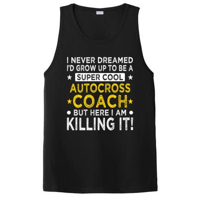 Cool Autocross Coach Funny Auto Racing Humor Race Car Driver Gift PosiCharge Competitor Tank