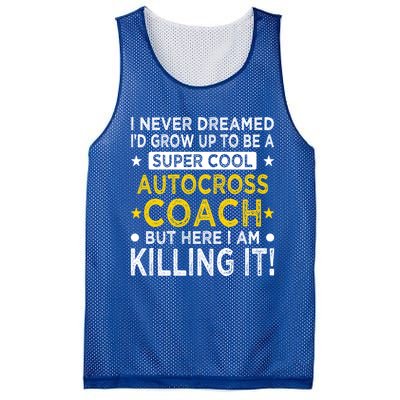 Cool Autocross Coach Funny Auto Racing Humor Race Car Driver Gift Mesh Reversible Basketball Jersey Tank