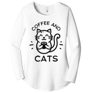 Coffee And Cats Women's Perfect Tri Tunic Long Sleeve Shirt