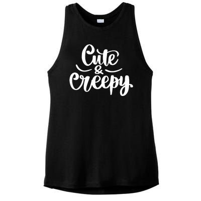 Cute And Creepy Halloween Funny Ladies PosiCharge Tri-Blend Wicking Tank