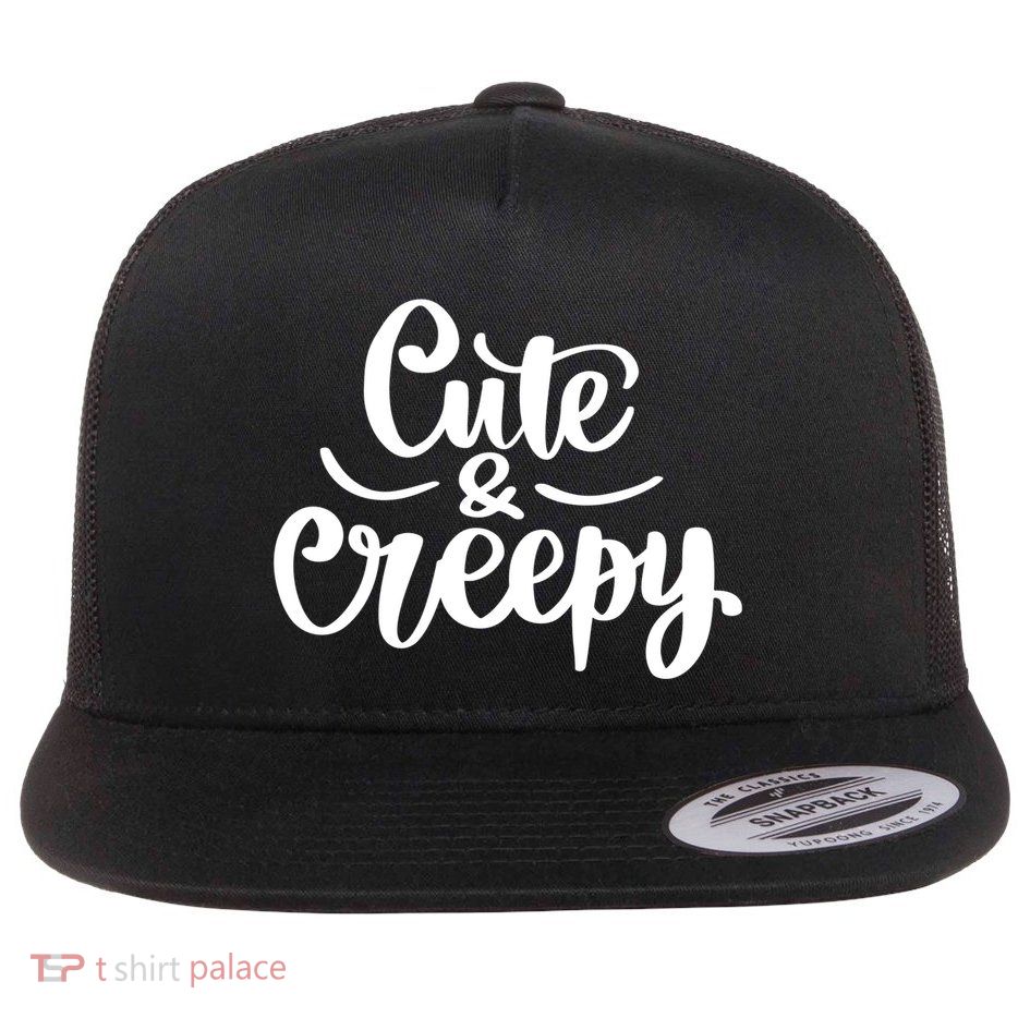 Cute And Creepy Halloween Funny Flatbill Hat