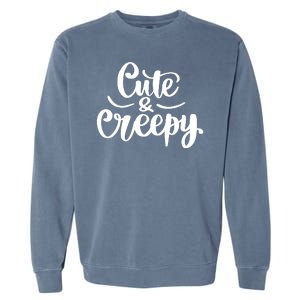 Cute And Creepy Halloween Funny Garment-Dyed Sweatshirt