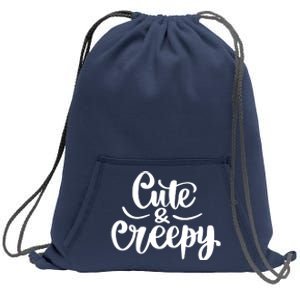 Cute And Creepy Halloween Funny Sweatshirt Cinch Pack Bag