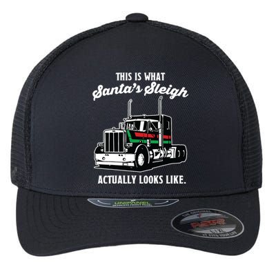 Christmas Asphalt Cowboy Trucker Truck Driver Gifts Flexfit Unipanel Trucker Cap