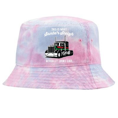 Christmas Asphalt Cowboy Trucker Truck Driver Gifts Tie-Dyed Bucket Hat