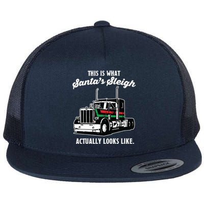 Christmas Asphalt Cowboy Trucker Truck Driver Gifts Flat Bill Trucker Hat