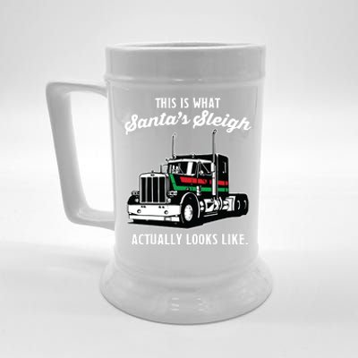 Christmas Asphalt Cowboy Trucker Truck Driver Gifts Beer Stein